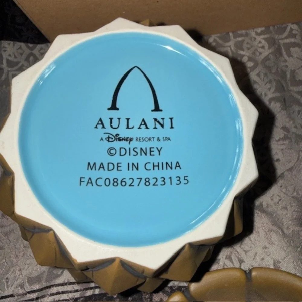 Disney Aulani Resort & Spa Pineapple Jar Ceramic Appetizer Set Tiki Dishes NEW